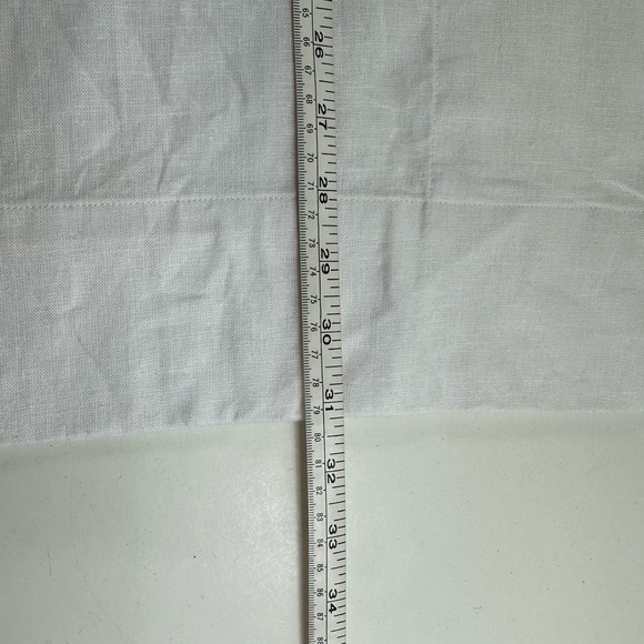 Lands End Women’s White Linen Beach Tunic V Neck Long Sleeve Pockets Mint Cond. - Picture 9 of 9